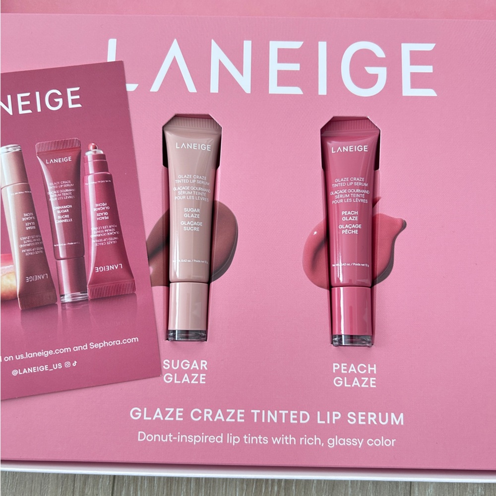 Laneige Donut Shop -Glaze Craze Tinted Lip Serum Duo Set
